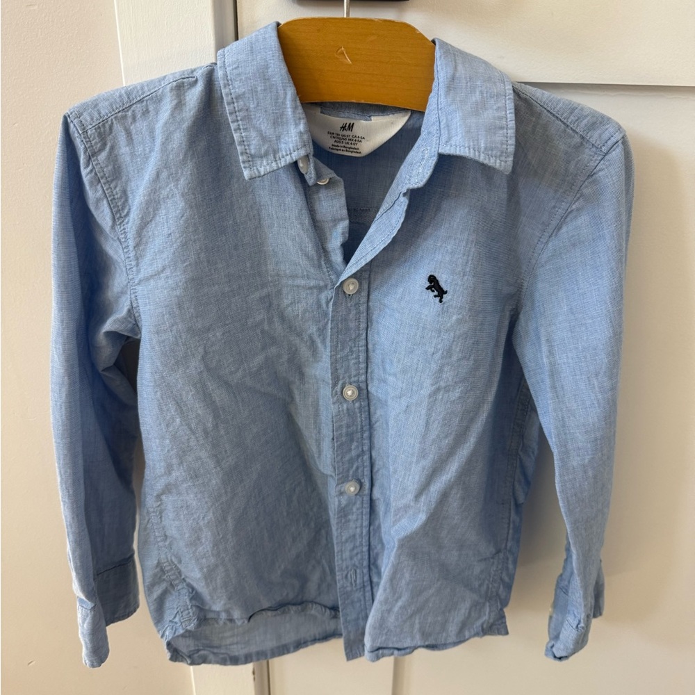 H&M Kids Sky Blue Button-Down Shirt